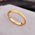 thumbnail image 1 of Womens Korean Style Titanium Steel Ring, Ultra-Fine 2MM Frosted Geometric Couple Rings, Rose Gold, 1 of 7