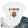 thumbnail image 1 of Womens Kwanzaa kinara Candles Seven Principles African Kwanzaa kids T-Shirt White 3X-Large, 1 of 5