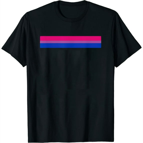Womens LGBTQ Bisexual Pride Flag Bi Minimalist Stripe Rainbow T-Shirt White 3X-Large