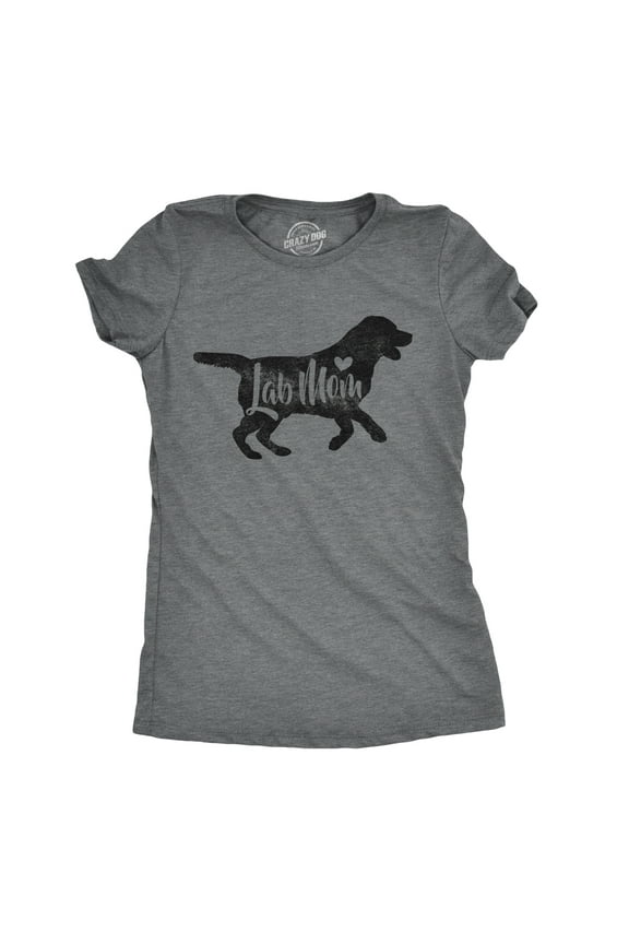 Womens Lab Mom T Shirt Cute Labrador Owner Tee Dog Gift Funny Top Graphic Womens Graphic Tees