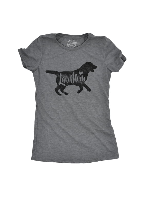 Womens Lab Mom T Shirt Cute Labrador Owner Tee Dog Gift Funny Top Graphic Womens Graphic Tees