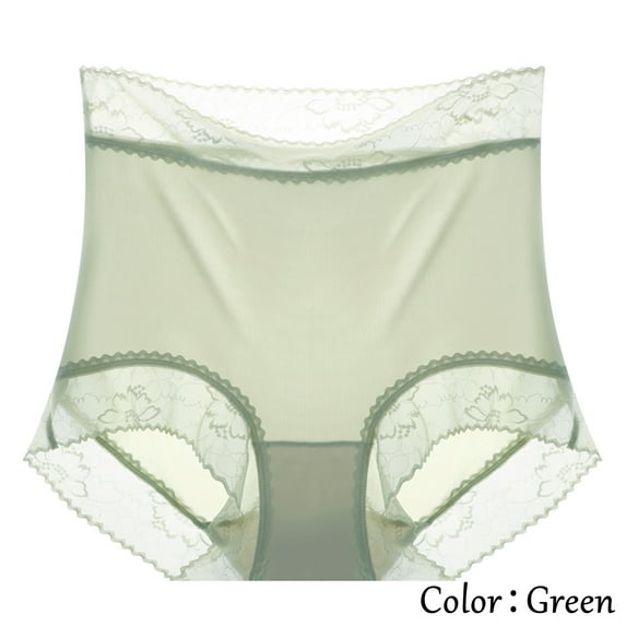 Womens Lace Bikini Panties Lace Trim Underwear High Waist Panties Soft Breathable Stretch Ladies Briefs 1 Pack Women's Long Underwear Pants plus Size Panties Postpartum Panties Womens Underwear Bikini