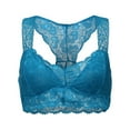 thumbnail image 1 of Womens Lace Bralette Wirefree Racerback Workout Bras Mid Support Removable Padding Yoga Gym Running Crop Top Breathable Seamless Sleep Bralettes Plus Size Vest Lingerie Sexy V-Neck Underwear, 1 of 7