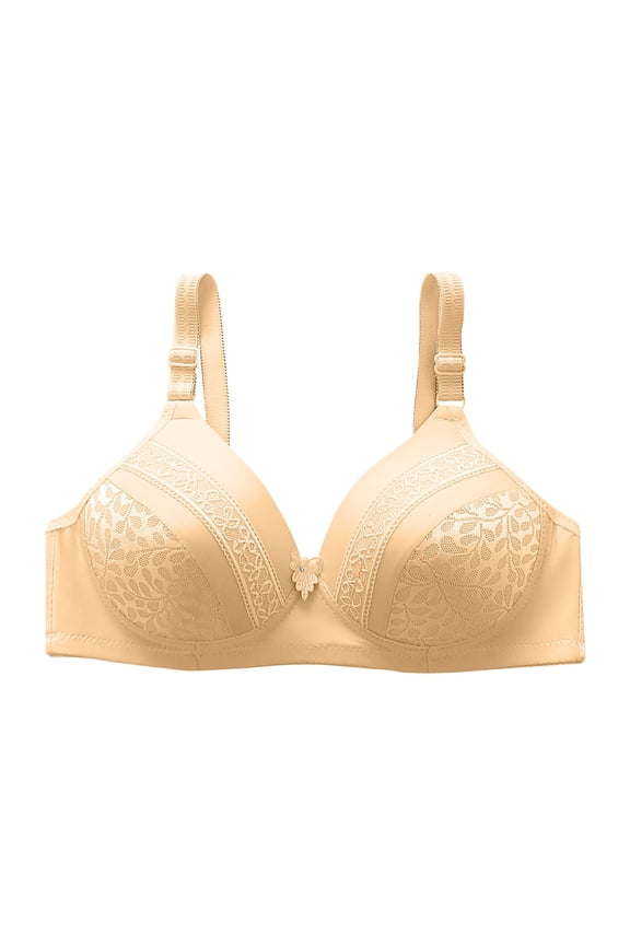 Womens Lace Bralettes Padded Bra Feature V-Neck Balconette Bra Style W-860 Yellow 40