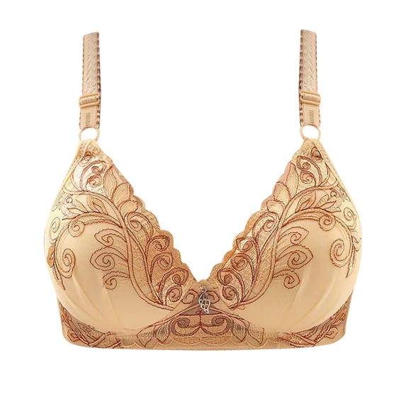 Womens Lace Bras, Bras for Women No Underwire Wireless Bras - Seamless Push Up Full Coverage Bralettes Comfortable Everyday Bra S-XL Womens Bras Clearance under $5