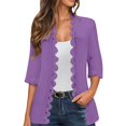 thumbnail image 1 of Womens Lace Cardigan Fashion Lightweight 3/10 Sleeve Tops Coat Boho Solid Color Open Front Lace Cardigans, 1 of 6