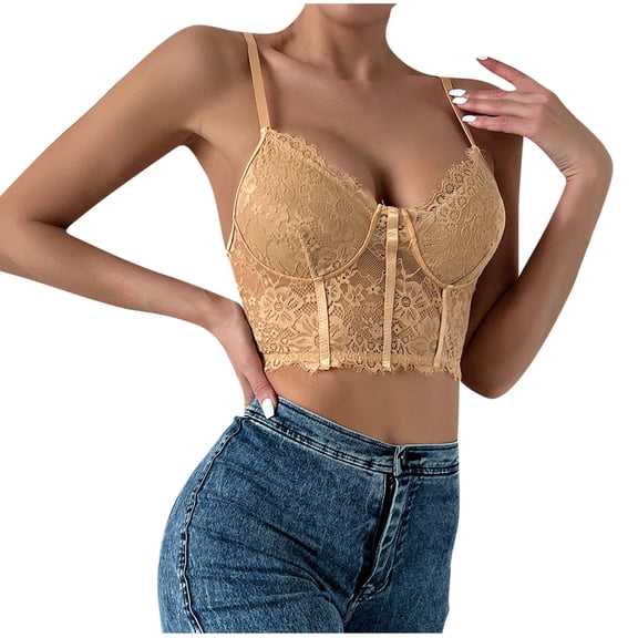 Womens Lace Corset Top V Neck Elastic Straps Shirt Fashion Party Streetwear Going Out Corset Tops