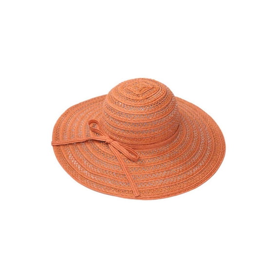 Womens Lace Floppy Sun Hat - Rust