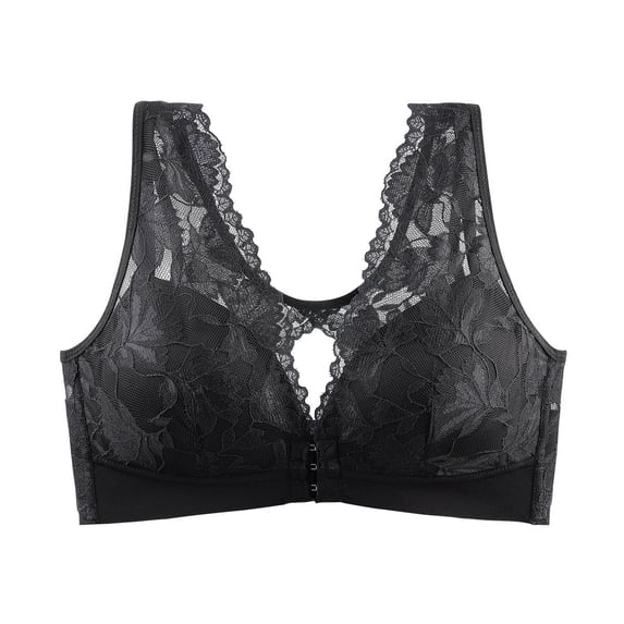 Womens Lace Floral Underwear Seamless Light Thin Padded Bras No Wire Comfortable Breathable Daily Bra