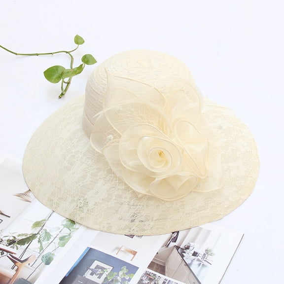 Womens Lace Mesh Flower Large Brim Hat Childrens Summer Beach Sun Hat Fishermans Hat Umbrella Bucket Hat Ladies Bucket Hat 58 Coneflower Juveniles Men's Bucket Hat Hat Ladies Winter Hat Ladies Bucket