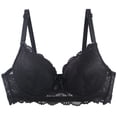 thumbnail image 1 of Womens Lace Mesh Sheer Supportive Underwire Everyday Bras Floral Lace Bra V Neck Support Adjustable Strap T-Shirt Bras, 1 of 9