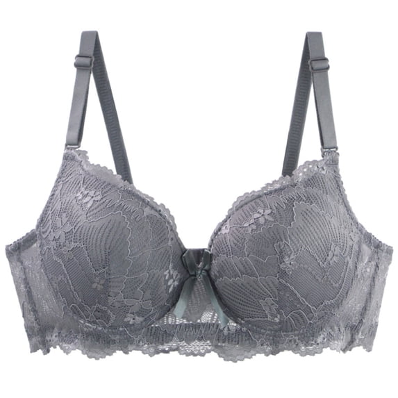 Womens Lace Mesh Sheer Supportive Underwire Everyday Bras Floral Lace Bra V Neck Support Adjustable Strap T-Shirt Bras