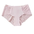 thumbnail image 1 of VONCOS Womens Lace Panties Comfortable and Breathable Mid Rise Briefs with Seamless Front Floral Lace Trim Pink,Size M, 1 of 4