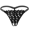 thumbnail image 1 of VONCOS Womens Lace Thongs 3 Pack No Show Invisible Underwear, Soft Stretch Nylon Spandex Low Rise Panties Black Pink Red Assorted,Size Free Size, 1 of 2