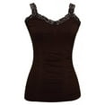 thumbnail image 1 of Womens Lace Trim Camisoles - Brown, 1 of 2
