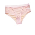 thumbnail image 1 of VONCOS Womens Lace Trim Mesh Panties Breathable Mid Rise Briefs Soft Stretchy Underwear Pink,Size M, 1 of 4