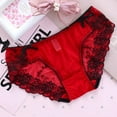 thumbnail image 1 of Womens Lace Trim Panties Underwear Floral Lace Sexy Bikini Panty Seamless Underpants, 1 of 9