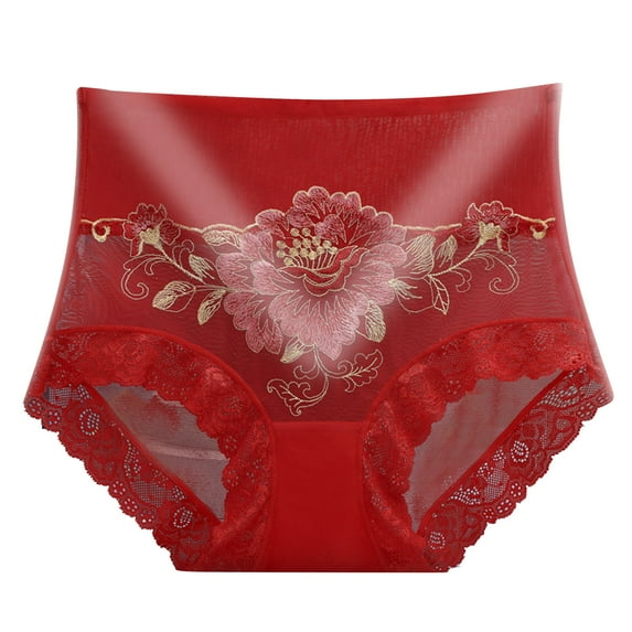 Womens Lace Underwear Plus Size Panties Sexy Sheer Hipster Panty For Ladies