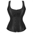 thumbnail image 1 of Womens Lace Up Corset Tops Overbust Corset Zipper bustier Corset Renaissance Corsets Black 7XL, 1 of 5