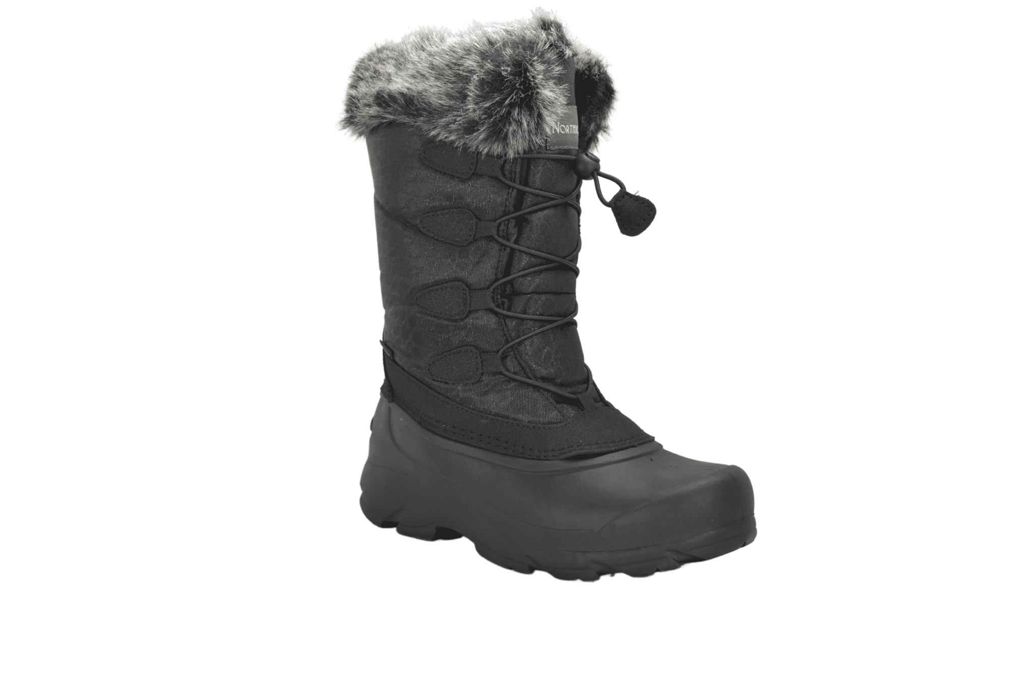 Womens Lace Winter Boots Black