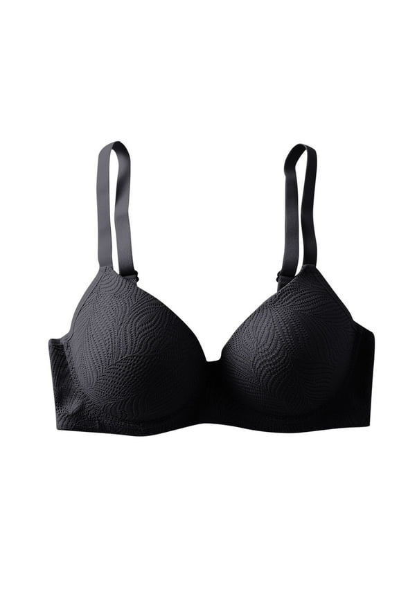 Womens Lace Wireless Seamless Bras No Underwire Comfortable Push up Supportive Full Cup Everyday Bra