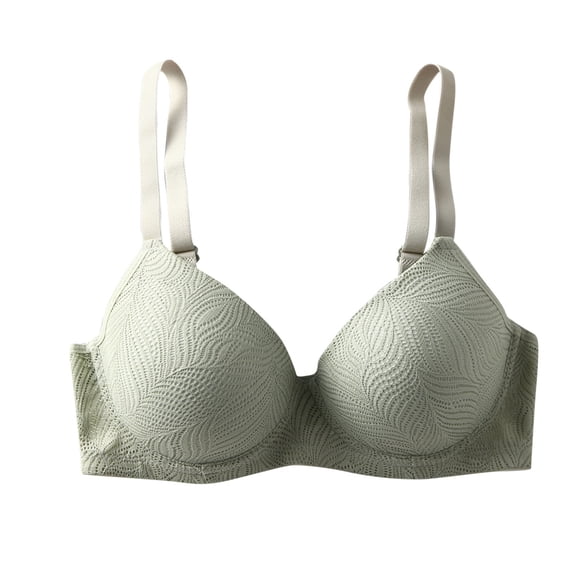 Womens Lace Wireless Seamless Bras No Underwire Comfortable Push up Supportive Full Cup Everyday Bra