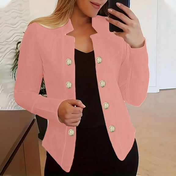 Womens Ladies Cardigan Solid Long Sleeve Pocket Coat Outerwear Trench Coat Fall Jackets for Women Trendy Womens Cool Jackets Cute Jackets for Women Fall Women Suit Jacket Womens Western Jackets