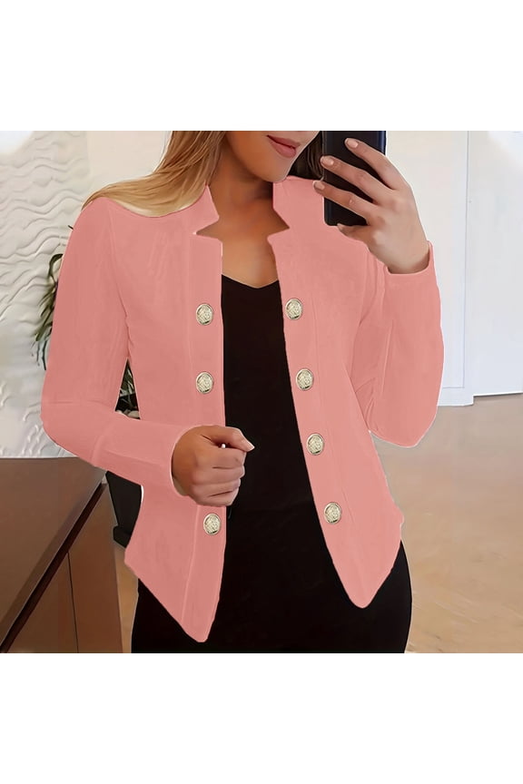 Womens Ladies Cardigan Solid Long Sleeve Pocket Coat Outerwear Trench Coat Fall Jackets for Women Trendy Womens Cool Jackets Cute Jackets for Women Fall Women Suit Jacket Womens Western Jackets