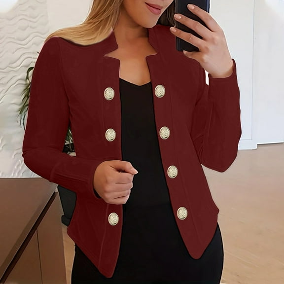 Womens Ladies Cardigan Solid Long Sleeve Pocket Coat Outerwear Trench Coat Fall Jackets for Women Trendy Womens Cool Jackets Cute Jackets for Women Fall Women Suit Jacket Womens Western Jackets