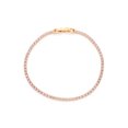 thumbnail image 1 of Womens Ladies Fashion Accessories Jewelry 14K Gold Plated Solid Pastel Single Row Crystal Tennis Bracelet in Pink Opal, 1 of 1
