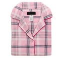 thumbnail image 1 of Womens Ladies Fleece PJ Pajama Set Pink Plaid Size XL, 1 of 4