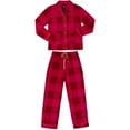 thumbnail image 1 of Womens Ladies Fleece PJ Pajama Set Plaid Red Size 2XL, 1 of 5