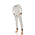 thumbnail image 1 of Womens Ladies Fleece PJ Pajama Set White Black Star Size XL, 1 of 5