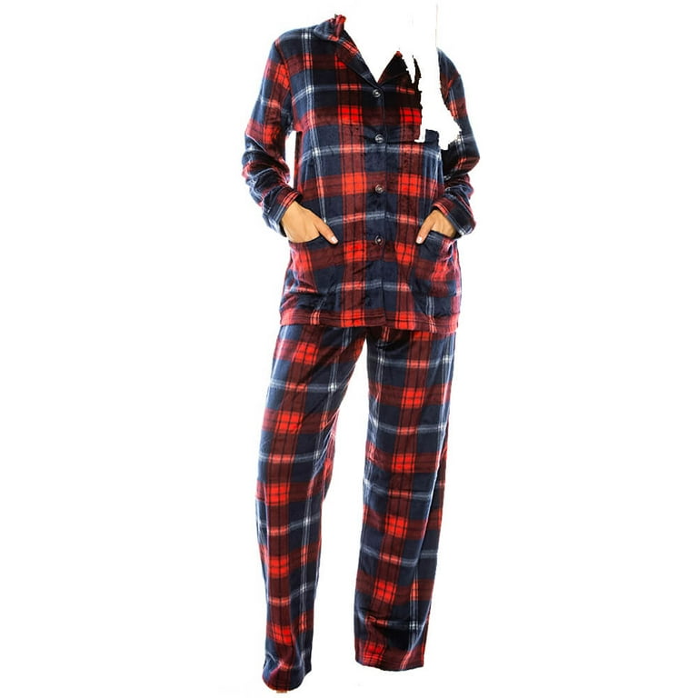 Walmart button up discount pajamas