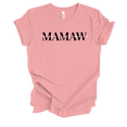 thumbnail image 1 of Womens Ladies Mother's Day Cute Sweet Motivates Inspires Nurtures Pink Short Sleeve T-Shirt-Mamaw-Large, 1 of 1