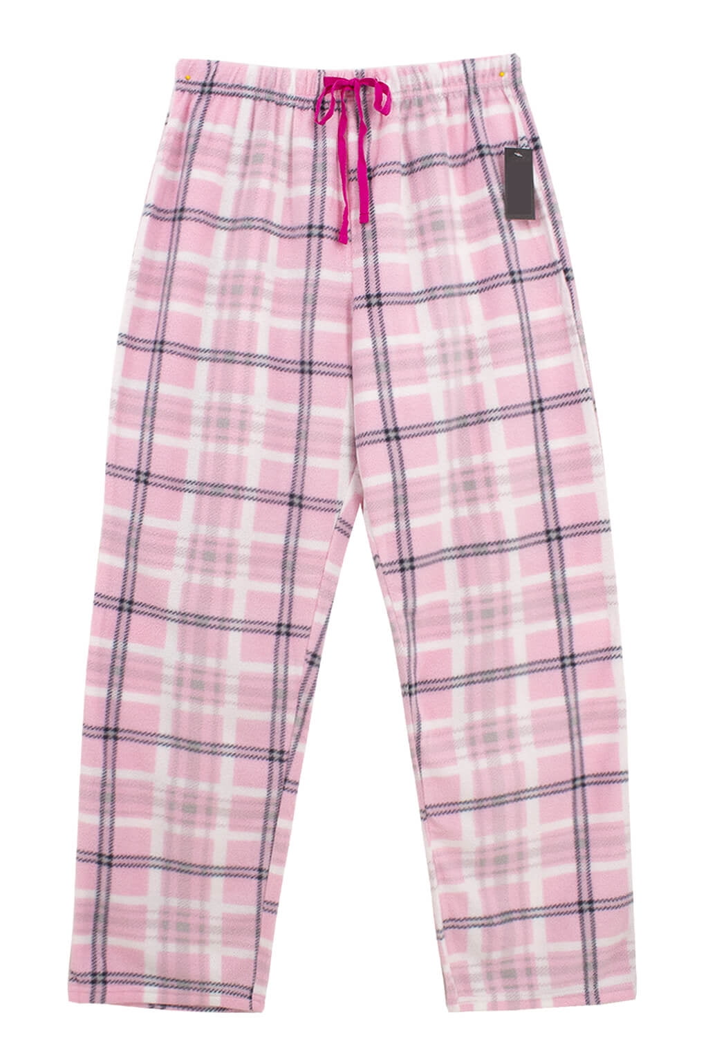 Womens Ladies Plush Fleece PJ Pajama Pants 3122HRT, Pink Heart