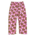 thumbnail image 1 of Womens Ladies Plush Fleece PJ Pajama Pants, Pink / Teddy, Size L, 1 of 1