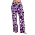 thumbnail image 1 of COUVER Women's Plush Fleece Pajama Pants Kitty Purple Size Medium, 1 of 6