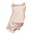 thumbnail image 1 of Womens Ladies Satin PJ Pajama Cami & Shorts Set 32303, Sepia Rose (1 set), Size XL, 1 of 3