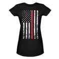 thumbnail image 1 of Rothco Womens Thin Red Line Longer T-Shirt - Black, Large, 1 of 2