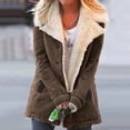 thumbnail image 1 of Womens Ladies Warm Winter Teddy Bear Coat Jacket Color Matching Outwear Teddy Scrub Jackets for Women Women Fall Jacket Womens Sweatshirts Zip up Petite Cardigan Women's Fall Jacket Curling Jacket, 1 of 4