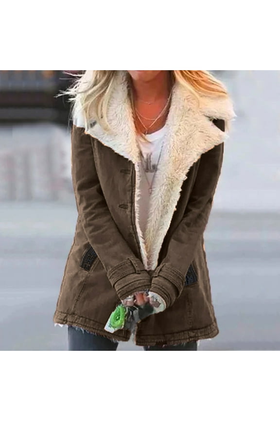 Womens Ladies Warm Winter Teddy Bear Coat Jacket Color Matching Outwear Teddy Things for Mom of Jacket Jacket Zip up Women Windbreaker Women Tops for Women Zip up Women Jacket Tailo Fit Mauve Jacket