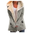 thumbnail image 1 of Womens Ladies Warm Winter Teddy Bear Coat Jacket Color Matching Outwear Teddy, 1 of 2