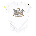 thumbnail image 1 of Womens Ladies White Whimsical Floral Mother's Day Blessed To Be Short Sleeve T-Shirt-Mom-Small, 1 of 1