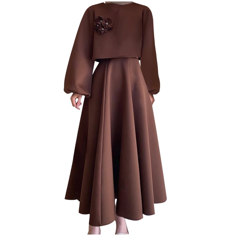anna october brown dress A-line Linen Dress – Studio OJS main image 0