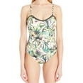 thumbnail image 1 of Womens Large Coastal Palms One-Piece Swimsuit L, 1 of 3