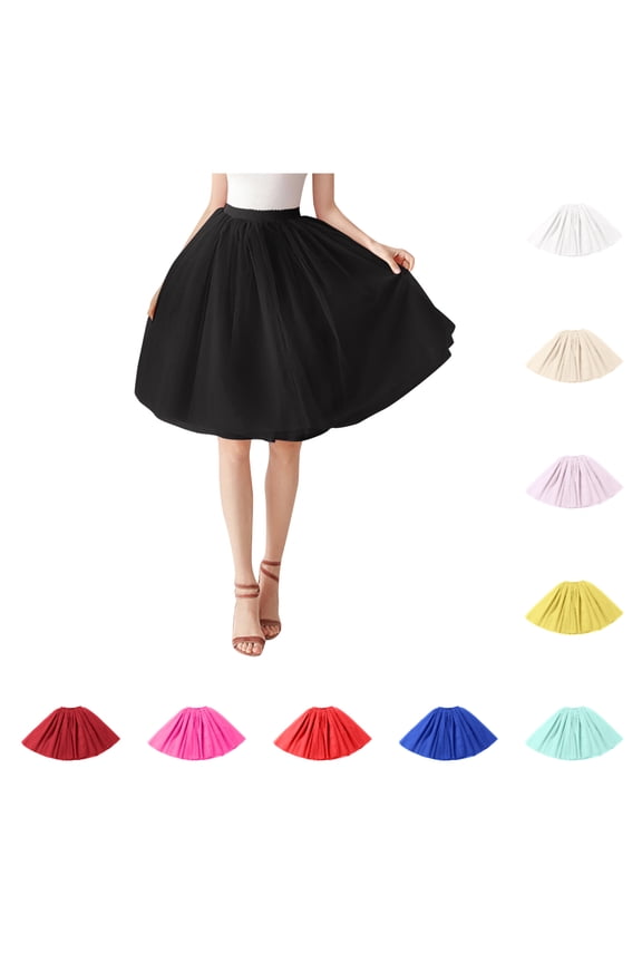 Womens Large Costume Tulle Skirt Tutu Underskirt Short Ball Gown Ballet Dance Dress Evening Dress Occasion