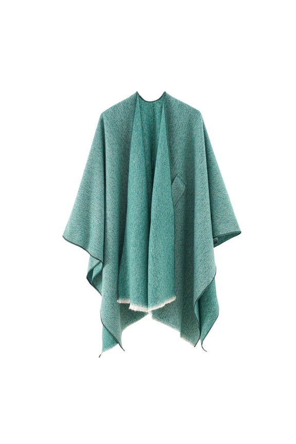 Womens Large Front Poncho Sweater Wrap Topper Knitted Elegant Shawls Cape For Fall Winter 1920s Coats for Women Shawl Winter Cloak with Hood Women Women Scarf Shawl Jacket with And Woman Long Jacket