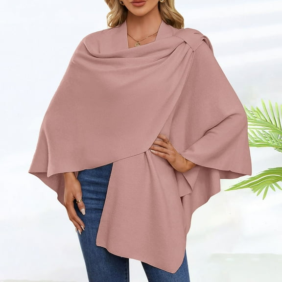 Womens Large Front Poncho Sweater Wrap Topper Knitted Elegant Shawls Cape For Fall Winter Suede Fringe Shawl 1930s Dresses for Women Dress Shawl Winter Knit Shawl Wrap for Women Formal Jackets for