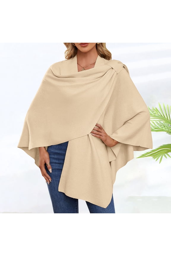 Womens Large Front Poncho Sweater Wrap Topper Knitted Elegant Shawls Cape For Fall Winter Vintage Coats for Women 1950s Blanket Shawl Wraps for Women plus Size Sheer Shawl Dressy for Evening Wear for